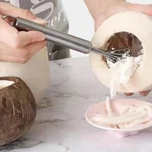1pc Stainless Steel Coconut Meat Scraper Fish Scaler Remover For Kitchen Accessories - Silver - View 5