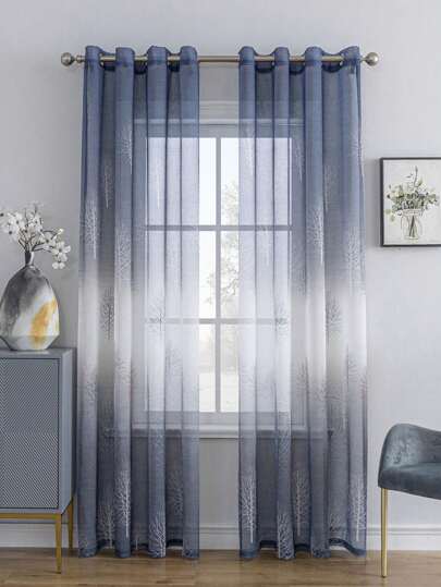 Blue Ombre Window Sheer