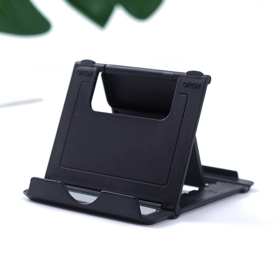 Portable Phone Stand, Adjustable Angle, Suitable For 4-8 Inches Tablet And 4-7 Inches Smartphone, Black - Black - View 1