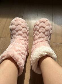 Winter Couple Slipper Socks With Thickened Anti-Skid Sole, Indoor Bedroom Silent Slippers House Shoes