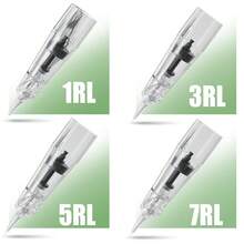 10pcs Rl 0.35mm Disposable Semi-permanent Tattoo Needle For Eyebrow Embroidery Machine - Black - View 3
