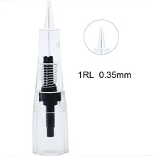 10pcs Rl 0.35mm Disposable Semi-permanent Tattoo Needle For Eyebrow Embroidery Machine - Black - View 1