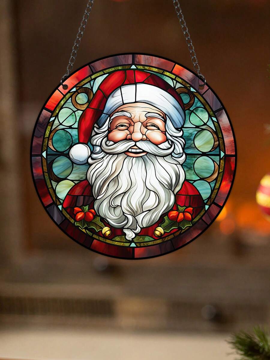 1 Pieza Adorno Colgante Decorativo Con Diseño De Santa Claus - Multicolor - Ver 1