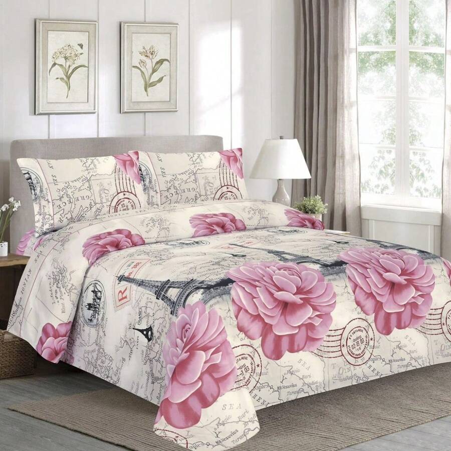 Juego de sabanas para cama Queen - Beis - Ver 1