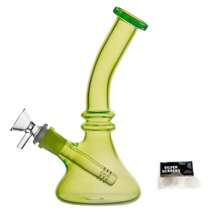 Fire Kirin玻璃迷你煙管小巧手工厚蜂窩14mm碗 - 綠色 - 查看 1