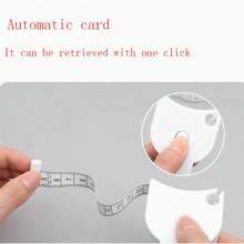 1 Pieza Cinta Suave Para Medición De Medidas Corporales Incluyendo Cintura, Cadera, Pecho, Brazo, Circunferencia Del Muslo Y Más - Blanco - Ver 4