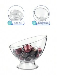 Coffee Pod Holder Bowl, Capsule Container Dispenser, Kitchen Countertop Coffee Organizer Box - White - View 6