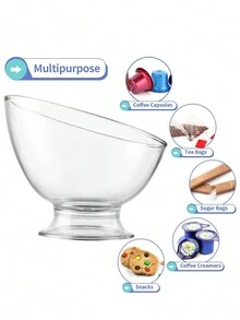 Coffee Pod Holder Bowl, Capsule Container Dispenser, Kitchen Countertop Coffee Organizer Box - White - View 5