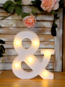 Caja de luz con letras blancas y doradas, 1 pieza, para propuesta de fiesta de cumpleaños, regalo sorpresa o decoración de habitación, 26 letras mayúsculas y caracteres especiales - Amarillo - Ver 7