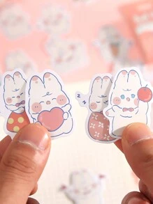 45 cái/gói Phim hoạt hình dễ thương Thỏ & Mèo Hình dán Đối với Cuộc sống hàng ngày , Đồ thủ công DIY , Điện thoại , Máy tính Đồ trang trí - Nhiều màu - Xem 3