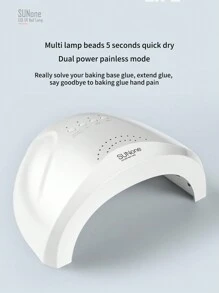 1 Pieza Gel De Uñas Con Lámpara De Luz Led, Interfaz Usb, Herramienta Profesional Para Principiantes De Secado Rápido - Blanco - Ver 4