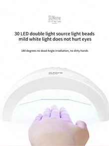1 Pieza Gel De Uñas Con Lámpara De Luz Led, Interfaz Usb, Herramienta Profesional Para Principiantes De Secado Rápido - Blanco - Ver 5