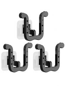 3 件裝壁掛式拖鞋架,多功能鞋架,壁掛式免鑽孔,自黏式可折疊鞋架,適用於門、櫥櫃、浴室、廚房