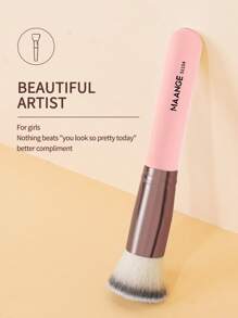 MAANGE 1pc Falt Head Foundation Brush,Makeup Tools With Soft Fiber For Easy Carrying,Brush For Travel