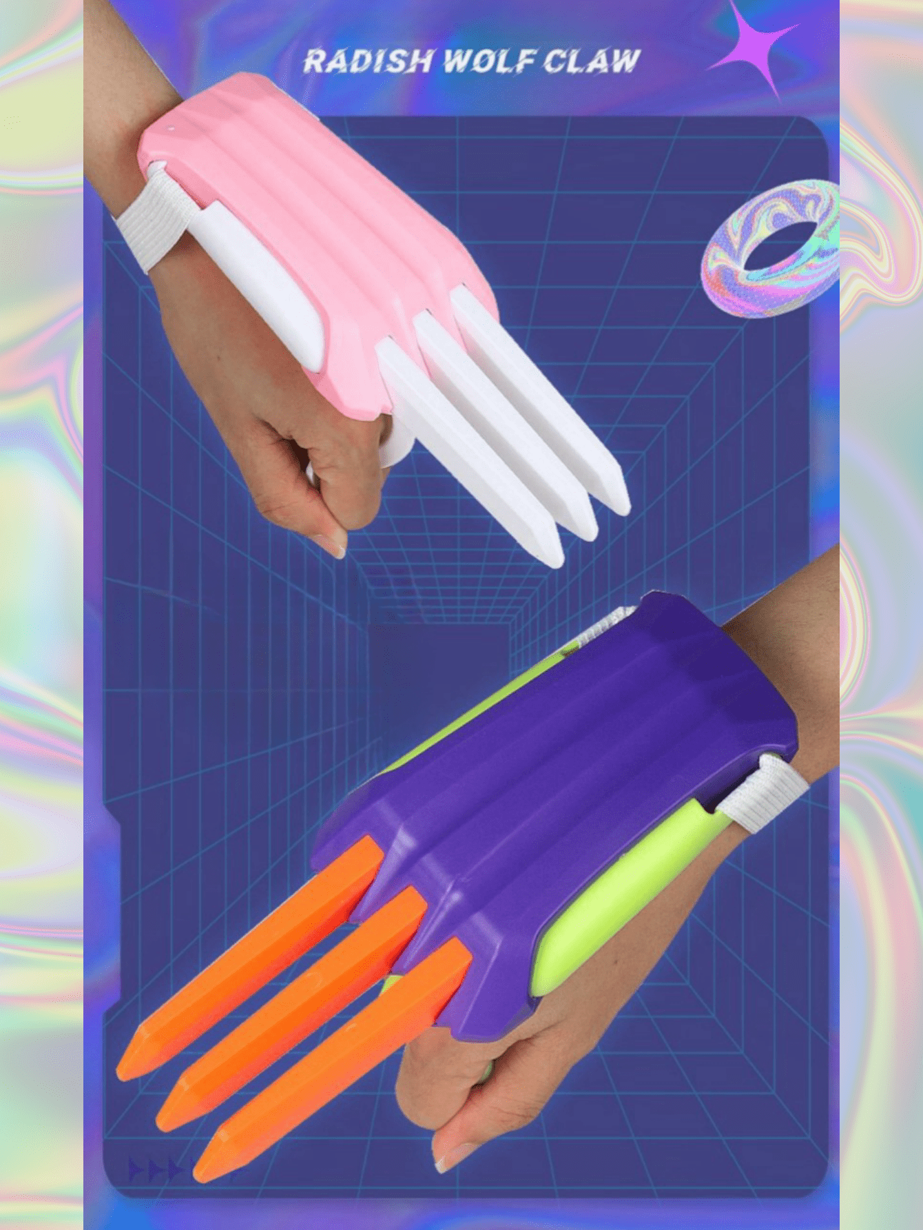 Random Color Retractable Creative Cool And Handsome Radish Wolf Claw