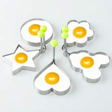 5pcs Silver Stainless Steel Omelette Machine Omelette Mold Omelette Mold Omelette Ring - Silver - View 5