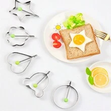 5pcs Silver Stainless Steel Omelette Machine Omelette Mold Omelette Mold Omelette Ring - Silver - View 3