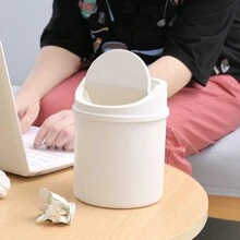 1 Miếng Bàn Hộp đựng Thùng rác Với Nắp , Cho máy tính để bàn Làm sạch Và Lưu trữ - Hồng - Xem 4