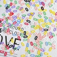 30pcs Random Nail Art Decoration With Rectangle & Circle Shaped - Multicolor - View 1