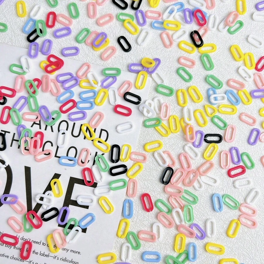 30pcs Random Nail Art Decoration With Rectangle & Circle Shaped - Multicolor - View 1