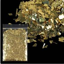 10g 全息 AB 金色指甲闪光片闪亮亮片不对称亮片 DIY 凝胶抛光美甲装饰配件