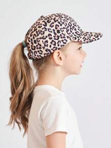 Children's Leopard Print Outdoor Sports Baseball Cap - Multicolor - View 3