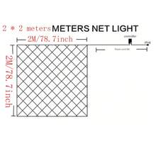 Curtain Light LED Fairy String Net Mesh Christmas Party Wedding New Year Garland Outdoor Garden Decoration Lights,Fishing Net Light, Garden Decoration Outdoor Street Wedding Party New Year Christmas Lights, Solar Fairy Lights Christmas Tree Halloween Thanksgiving Xams Valentines Birthday Decor String Light Waterproof, Greening Street Decorative Light