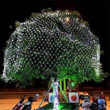 Curtain Light LED Fairy String Net Mesh Christmas Party Wedding New Year Garland Outdoor Garden Decoration Lights,Fishing Net Light, Garden Decoration Outdoor Street Wedding Party New Year Christmas Lights, Solar Fairy Lights Christmas Tree Halloween Thanksgiving Xams Valentines Birthday Decor String Light Waterproof, Greening Street Decorative Light