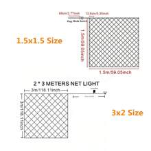 Curtain Light LED Fairy String Net Mesh Christmas Party Wedding New Year Garland Outdoor Garden Decoration Lights,Fishing Net Light, Garden Decoration Outdoor Street Wedding Party New Year Christmas Lights, Solar Fairy Lights Christmas Tree Halloween Thanksgiving Xams Valentines Birthday Decor String Light Waterproof, Greening Street Decorative Light