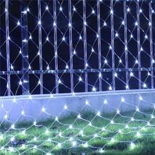 Curtain Light LED Fairy String Net Mesh Christmas Party Wedding New Year Garland Outdoor Garden Decoration Lights,Fishing Net Light, Garden Decoration Outdoor Street Wedding Party New Year Christmas Lights, Solar Fairy Lights Christmas Tree Halloween Thanksgiving Xams Valentines Birthday Decor String Light Waterproof, Greening Street Decorative Light