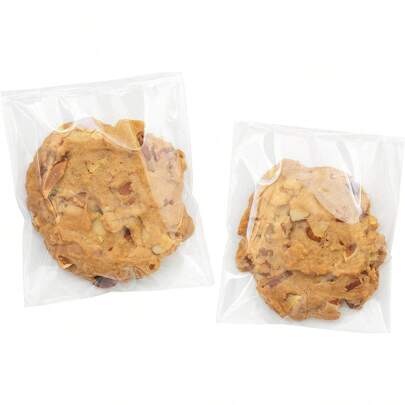 100 Pcs 4x6 Inches Clear Self Sealing Cellophane Bags, Cookie Bags Resealable Cellophane Bag For Packaging Cookies,Gifts,Favors, Products,Candy