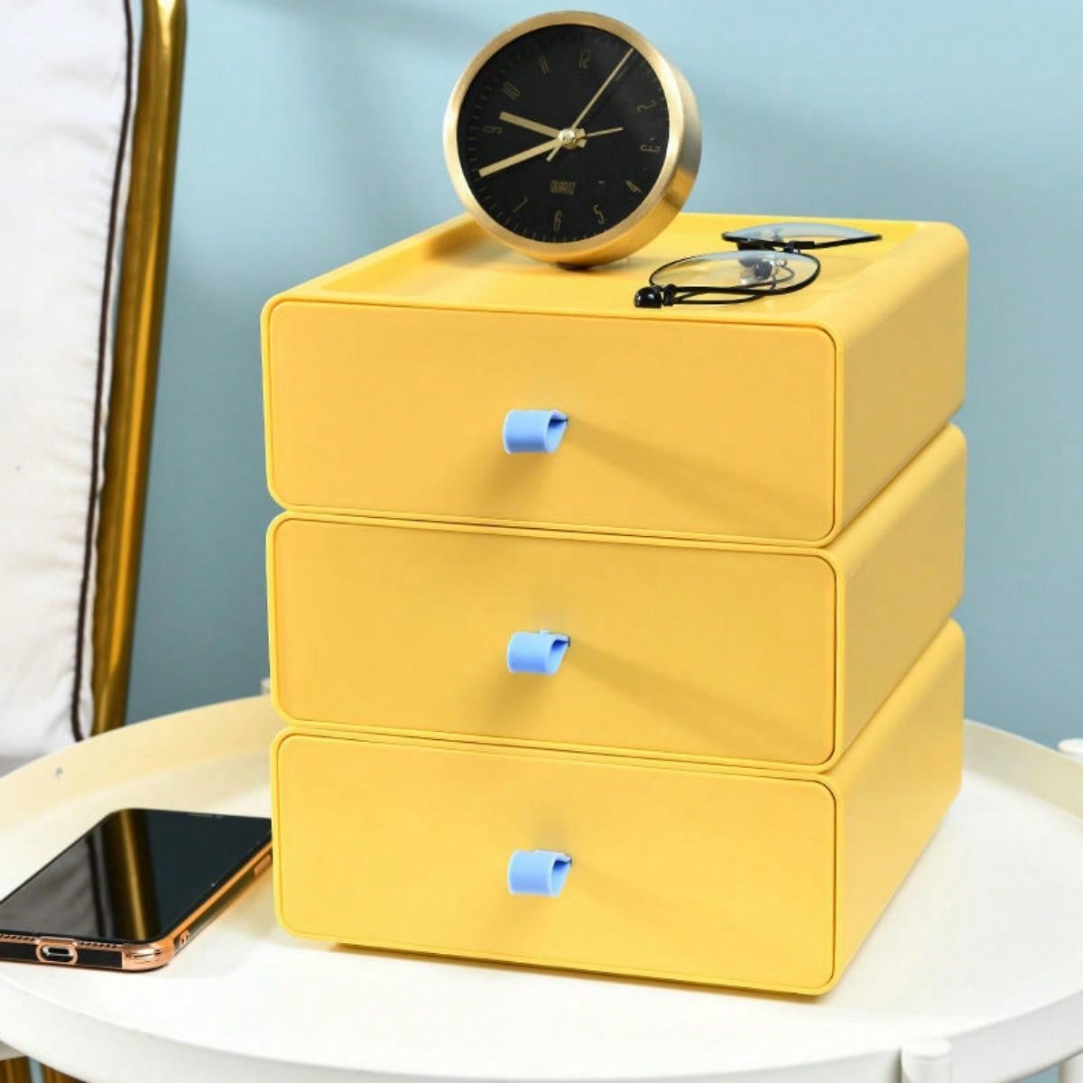 1pc Drawer Desktop Stackable Storage Box, Multi-Function Organizer For