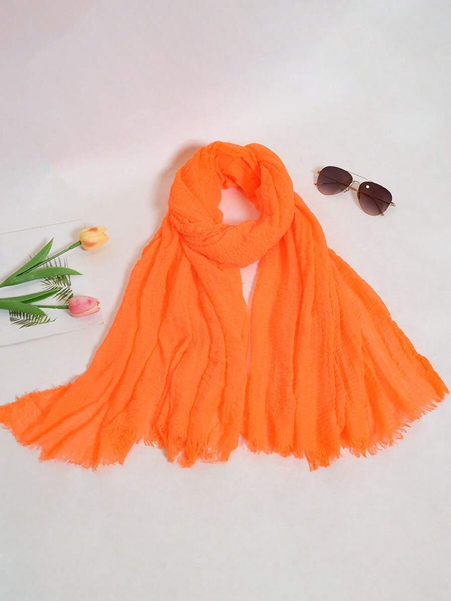 1 Pieza Bufanda Naranja Vivo - Naranja Quemada - Ver 1