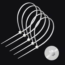 250入組9.8英寸束線帶,自鎖式和18公斤的拉伸強度,室內/室外,花園和庭院裝飾固定配件 - 白色 - 查看 1