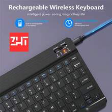 Kit de teclado y ratón inalámbricos Bluetooth para Android, iOS y Windows - Negro - Ver 3