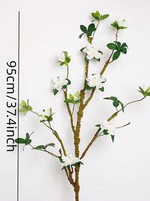 1pc 95cm White Rhododendron Flower, Great For Christmas And Thanksgiving Decorations - White - View 3
