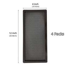 4pcs PVC Dust Screen, Magnetic Vent Filter - Wall, Ceiling And Floor Vents, Fan Horn Grille Filter Dust Screen - 4*12inch-black - View 2