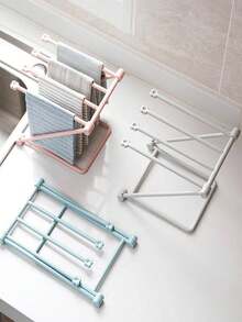 1 Pieza Estante Para Colgar Y Almacenamiento De Paños De Cocina Para Encimera De Cocina, Escurridor De Trapo - Azul - Ver 3