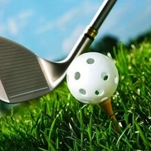 6 件装轻质练习高尔夫球混合颜色室内和室外高尔夫塑料练习球 - 白色 - 查看 5