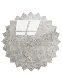 6pcs 0.54m2 Gray Glossy Marble Pattern Imitation Tile Wall Stickers Waterproof And Moisture-proof Wall Renovation Wallpaper 3d Self-adhesive Ugly Wall Panel Bathroom Bathroom Stickers - Grey - View 2