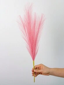1入組55cm*5叉模擬聚酯植物普維蘆草芒草,適用於簡約風格家居花瓶插花佈置、婚禮派對裝飾填充物 - 粉色 - 查看 8