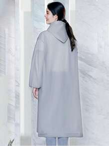 1 件成人時尚長 Eva 防水雨衣,男女通用,旅行,連帽,釣魚,露營,多種顏色可選