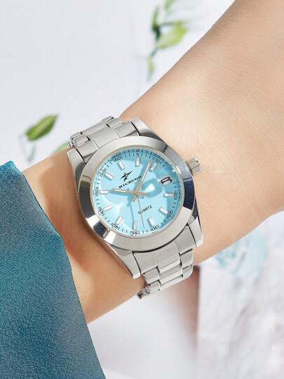 RICECGO 1pc Ladies' Classic Quartz Wrist Watch, Suitable For Daily Wear, Business Meetings, Gifts As A Gift For Students Returning To School