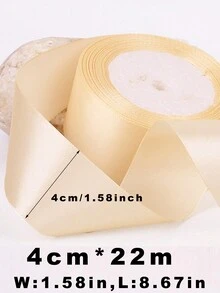 1卷4cm寬緞帶,適用於製作髮夾,蛋糕和烘焙裝飾