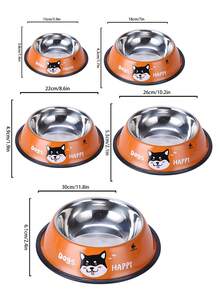 1入組卡通圖案隨機寵物碗 - 彩色 - 查看 6