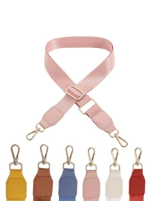 Correa de repuesto de nailon rosa para bolso de hombro cruzado, accesorio de bolso con hebilla dorada - Rosa - Ver 3