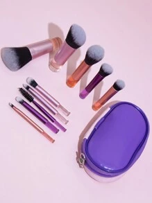 10pcs Mini Multifunctional Makeup Brush Set, Cosmetic Tools, With 1 Mini Storage Bag,Brush Set,Makeup Brush Kit,Make Up Brush Set,Make Up Set Complete,Makeup Brush Set,Complete Makeup Kit,Brush Kit,Brushes Makeup Set,Makeup Gift Set - View 5
