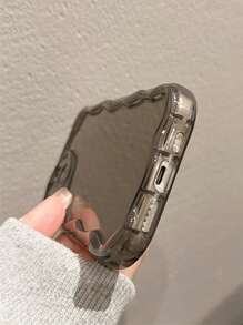 簡約透明黑色手機殼,適用於iphone15/15promax/15pro/11/12/13/14promax/xs/xr/11pro/11promax/12pro/12promax/13pro/13promax/7plus/14pro/14promax/14plus/7plus/8plus/8/se2,柔軟創意殼 - 黑色 - 查看 7