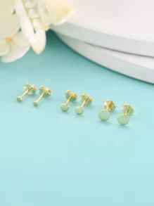 Brincos De Argola De Prata Esterlina Para Mulheres, Homens E Meninas, Conjunto De Brincos Pequenos De Disco Redondo| Pendente De Cartilagem | 4 Opções De Tamanho (2mm/3mm/4mm/5mm)