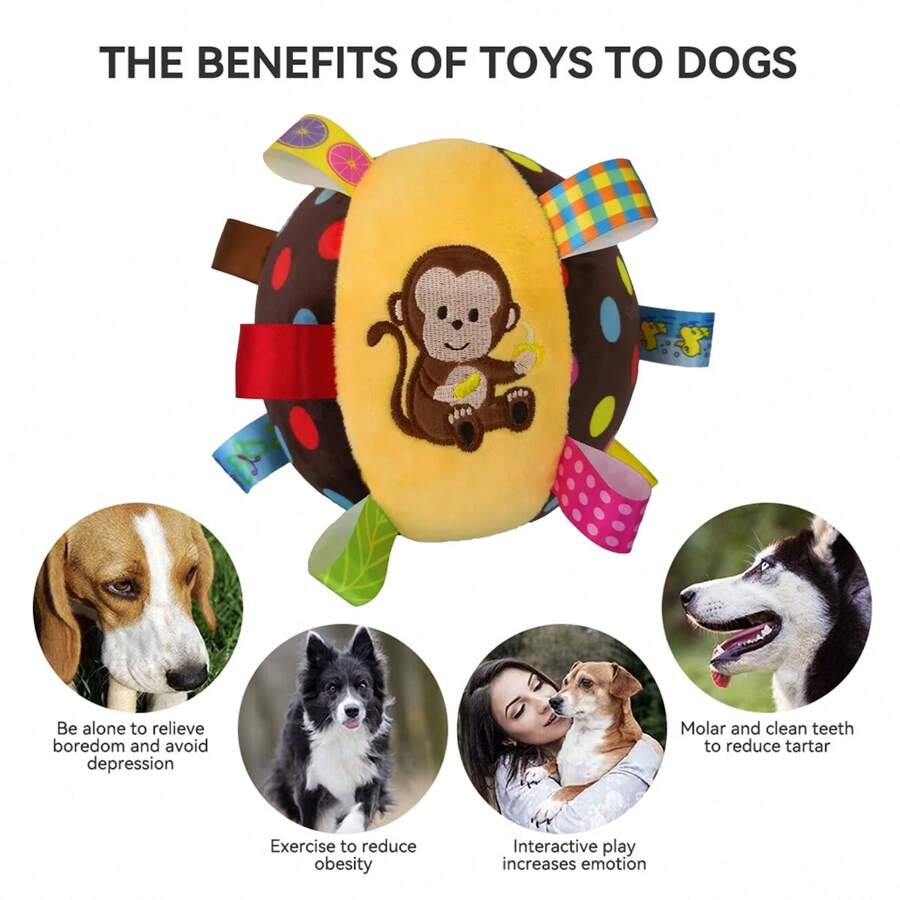 Monkey Shaped Stress Ball - Yellow - View 1